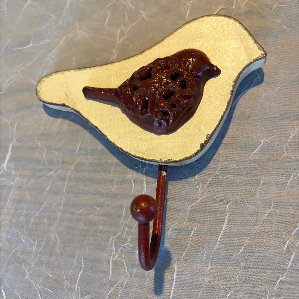 Hobby Lobby Cream and Maroon Bird Hook